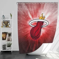 Miami Heat American Professional Basketball Team Shower Curtain