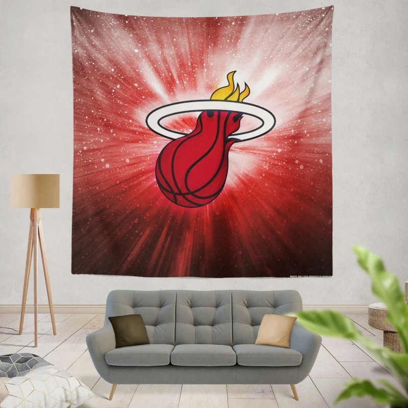 Miami Heat American Professional Basketball Team Tapestry