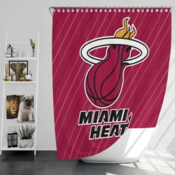 Miami Heat Popular NBA Basketball Club Shower Curtain