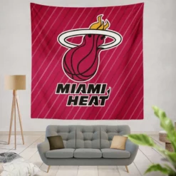 Miami Heat Popular NBA Basketball Club Tapestry