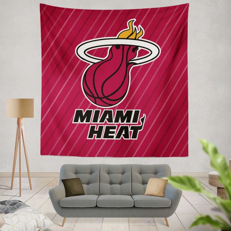 Miami Heat Popular NBA Basketball Club Tapestry