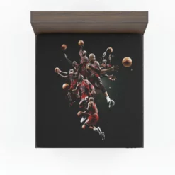 Michael Jordan Energetic NBA Basketball Player Fitted Sheet