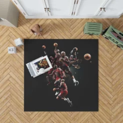 Michael Jordan Energetic NBA Basketball Player Rug