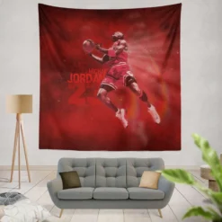 Michael Jordan Excellent NBA Basketball Player Tapestry