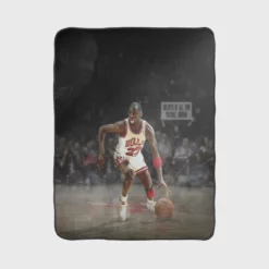 Michael Jordan Professional Basketball Player Fleece Blanket 1