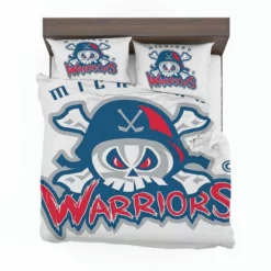 Michigan Warriors Professional Ice Hockey Team Bedding Set 1