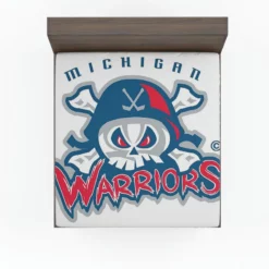Michigan Warriors Professional Ice Hockey Team Fitted Sheet
