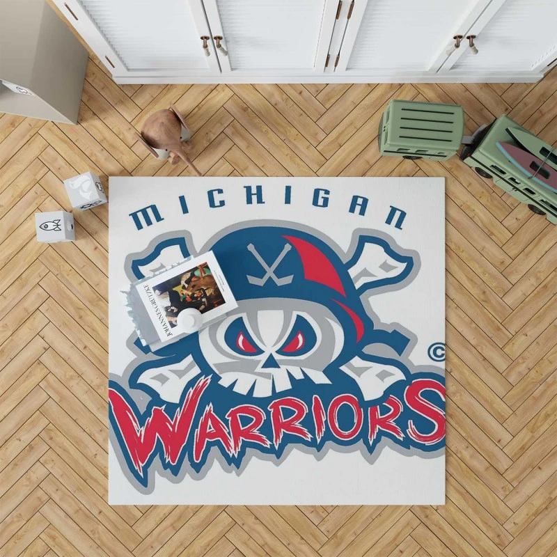 Michigan Warriors Professional Ice Hockey Team Rug