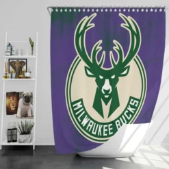 Milwaukee Bucks American Professional Basketball Team Shower Curtain