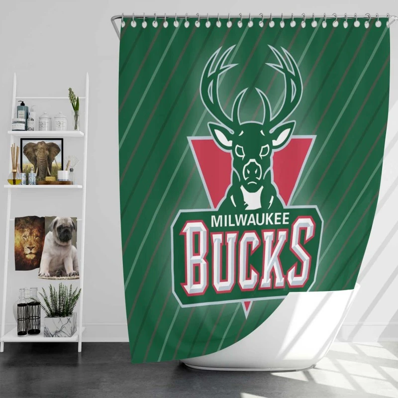 Milwaukee Bucks Conference Titles NBA Team Shower Curtain