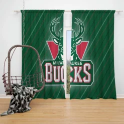 Milwaukee Bucks Conference Titles NBA Team Window Curtain