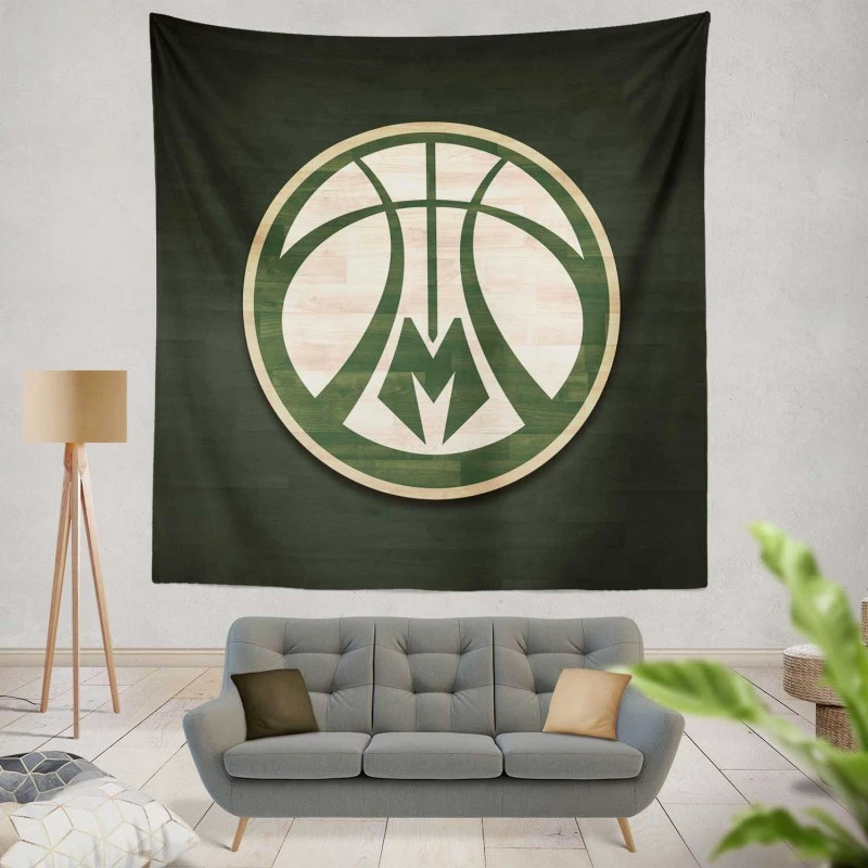 Milwaukee Bucks Energetic NBA Basketball Club Tapestry