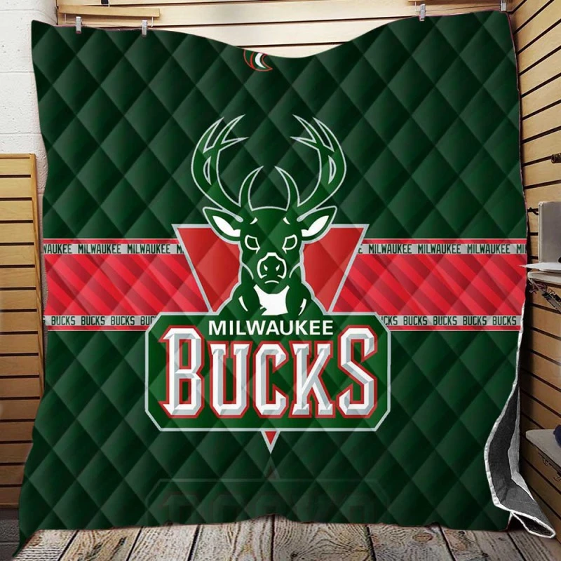 Milwaukee Bucks Excellent NBA Basketball Team Quilt Blanket