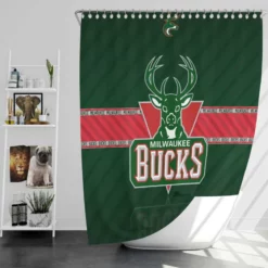 Milwaukee Bucks Excellent NBA Basketball Team Shower Curtain