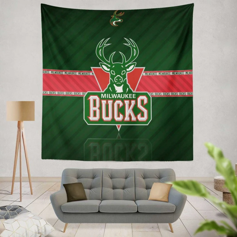 Milwaukee Bucks Excellent NBA Basketball Team Tapestry