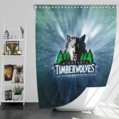 Minnesota Timberwolves Energetic NBA Club Shower Curtain