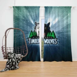 Minnesota Timberwolves Energetic NBA Club Window Curtain
