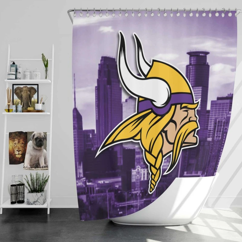 Minnesota Vikings Popular NFL American Football Team Shower Curtain