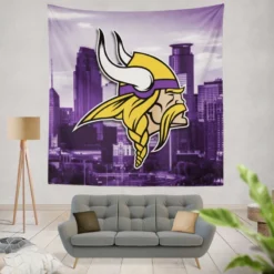 Minnesota Vikings Popular NFL American Football Team Tapestry