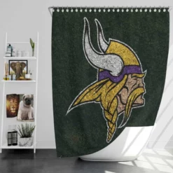 Minnesota Vikings Professional American Football Team Shower Curtain