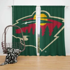 Minnesota Wild Professional NHL Hockey Club Window Curtain