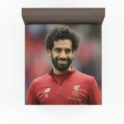 Mohamed Salah Committed Sports Player Fitted Sheet