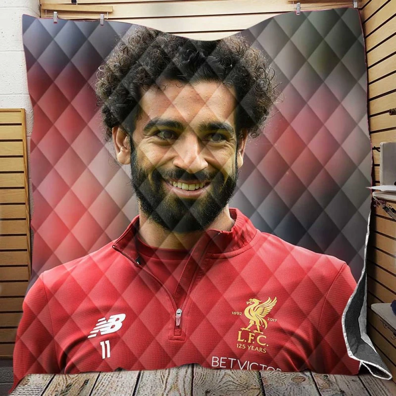 Mohamed Salah Committed Sports Player Quilt Blanket