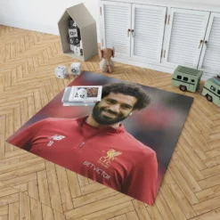 Mohamed Salah Committed Sports Player Rug 1