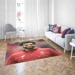 Mohamed Salah Committed Sports Player Rug 2