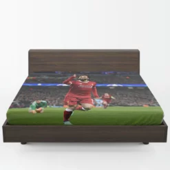 Mohamed Salah Competitive Football Player Fitted Sheet 1