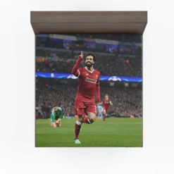 Mohamed Salah Competitive Football Player Fitted Sheet