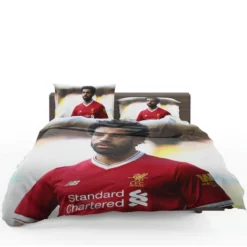 Mohamed Salah Confident Soccer Player Bedding Set