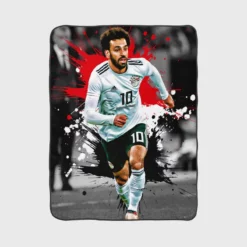 Mohamed Salah Egyptian Footballer Fleece Blanket 1