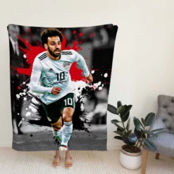 Mohamed Salah Egyptian Footballer Fleece Blanket