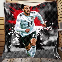 Mohamed Salah Egyptian Footballer Quilt Blanket