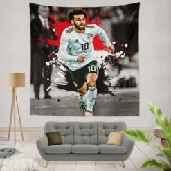 Mohamed Salah Egyptian Footballer Tapestry