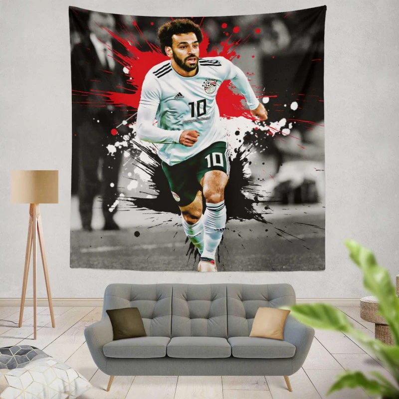 Mohamed Salah Egyptian Footballer Tapestry