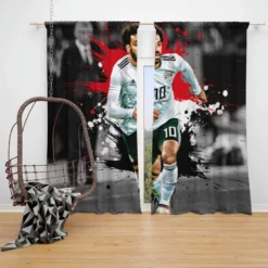 Mohamed Salah Egyptian Footballer Window Curtain