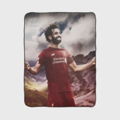 Mohamed Salah English Club Sports Player Fleece Blanket 1