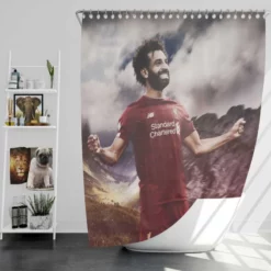 Mohamed Salah English Club Sports Player Shower Curtain