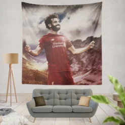 Mohamed Salah English Club Sports Player Tapestry