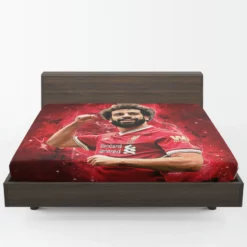 Mohamed Salah Ethical Football Player Fitted Sheet 1