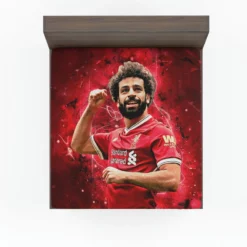 Mohamed Salah Ethical Football Player Fitted Sheet