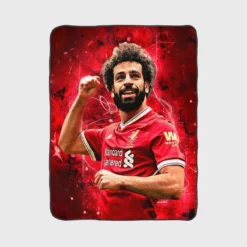 Mohamed Salah Ethical Football Player Fleece Blanket 1