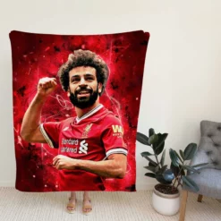 Mohamed Salah Ethical Football Player Fleece Blanket