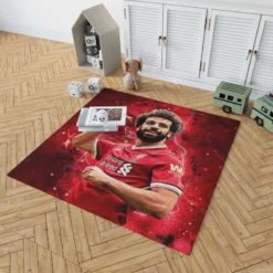 Mohamed Salah Ethical Football Player Rug 1