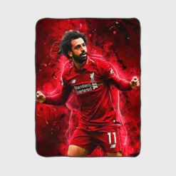 Mohamed Salah Extraordinary Football Player Fleece Blanket 1