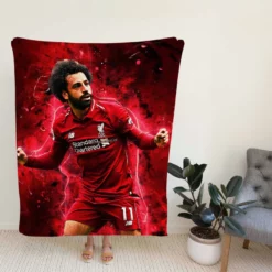 Mohamed Salah Extraordinary Football Player Fleece Blanket