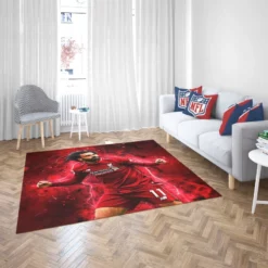 Mohamed Salah Extraordinary Football Player Rug 2