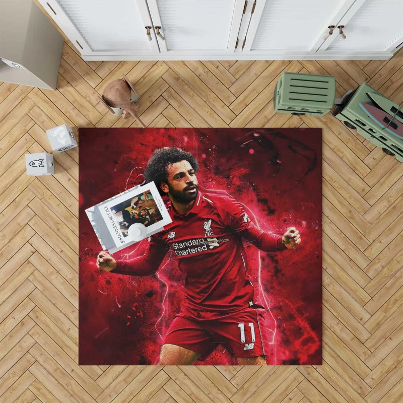 Mohamed Salah Extraordinary Football Player Rug